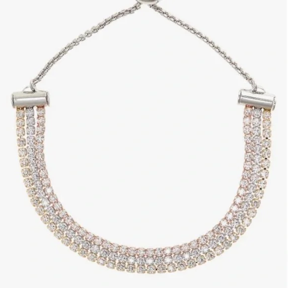 NORDSTROM METALLIC TRIPLE STRAND SLIDER BRACELET - Picture 1 of 2